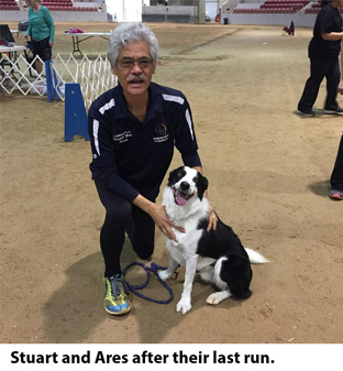 Stuart Mah and his dog