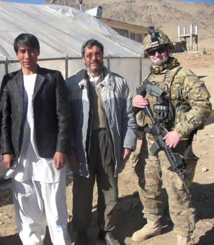 Ashleigh Fann, DVM (right), with the District Veterinarian and Agriculture Extension Agent of the Jaghatu district, Ghazni, Afghanistan 500