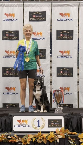 Barb Davis and Brewsky - 24-in 2025 Biathlon champs 600