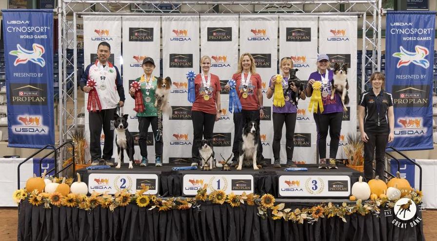 Cynosport 2025 Two-dog team champs Jennifer Thomas-Filly with Nanette Nance-Arai - Great Dane Photos hps