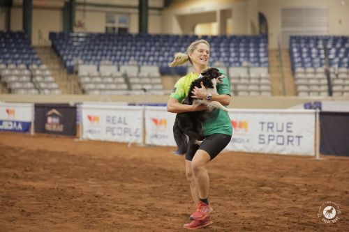 Cynthia Hornor and Nimble hug- Great Dane Photos 500