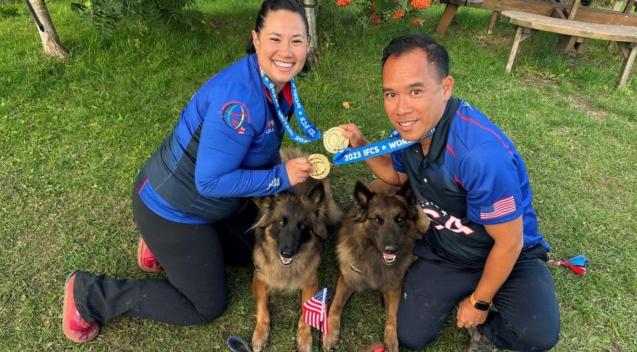 IFCS champs Tracy Duncan with Rush and Roger Ly with Firefly hps