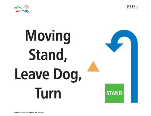 Rally - Moving Stand-Leave Dog-Turn F313a